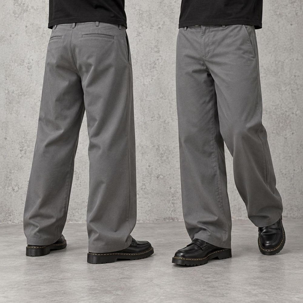 37x28 Gray Baggy Wide Leg Grunge Dress Pants Y2K
